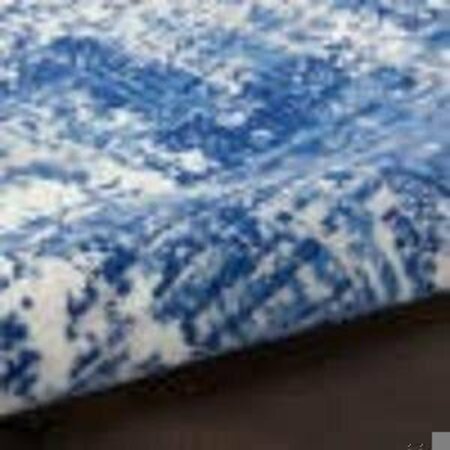 HOMEROOTS 5 x 7 ft. Blue & Ivory Abstract Splash Area Rug 385860